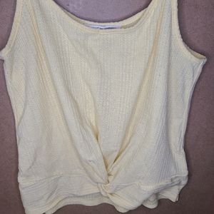 Yellow flowing tank top